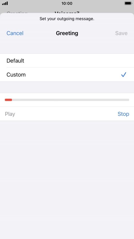 Press Stop to stop recording.