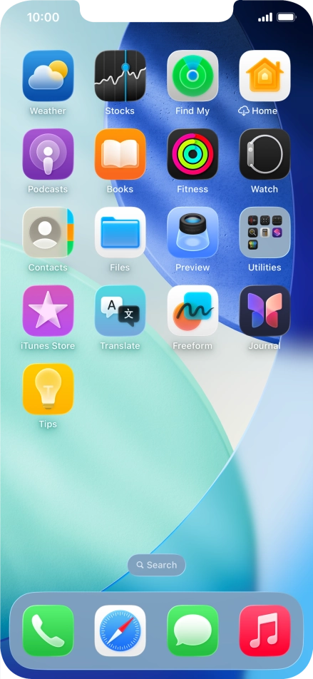Press and hold anywhere on the home screen.