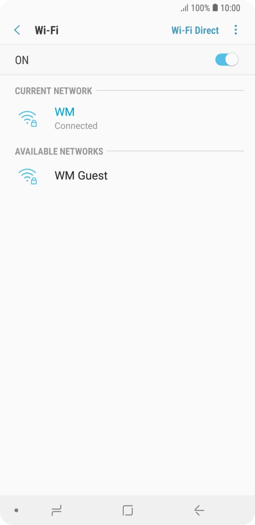 Press the menu icon.