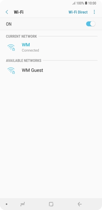 Press the menu icon.