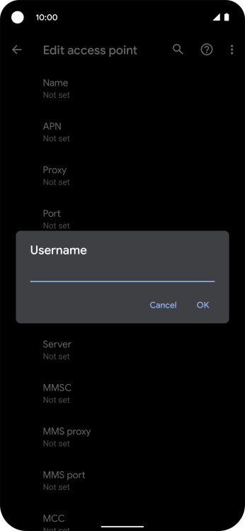 Key in eesecure and press OK.
