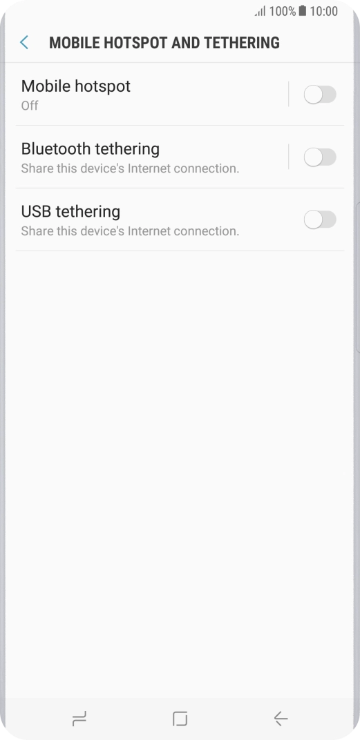 Press Mobile hotspot.
