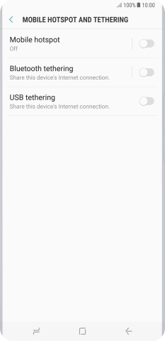 Press Mobile hotspot.