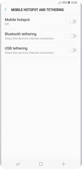 Press Mobile hotspot.