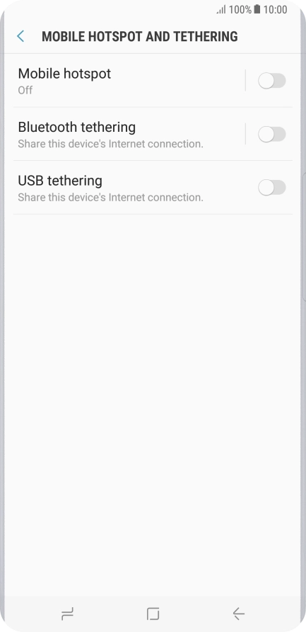 Press Mobile hotspot.