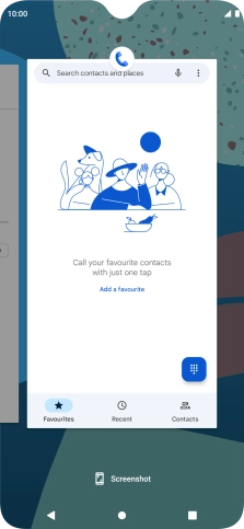 Slide your finger right starting from the left side of the screen.