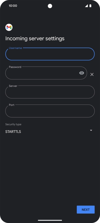 Press the field below 