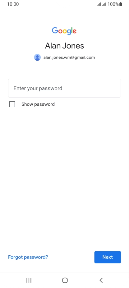 Press the field below 