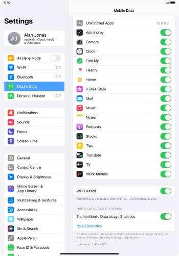 Press the indicator next to 