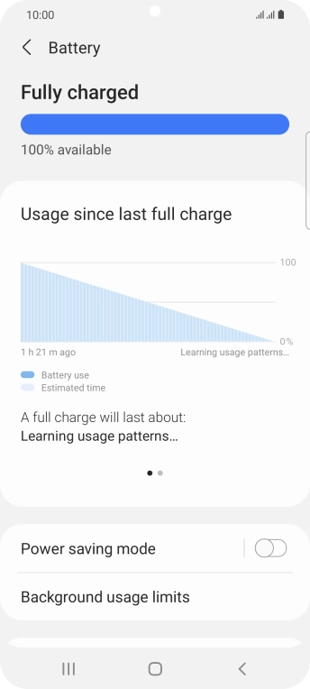 Press Power saving mode.