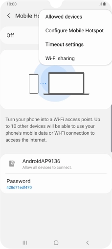 Press Configure Mobile Hotspot.