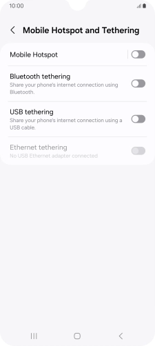 Press Mobile Hotspot.