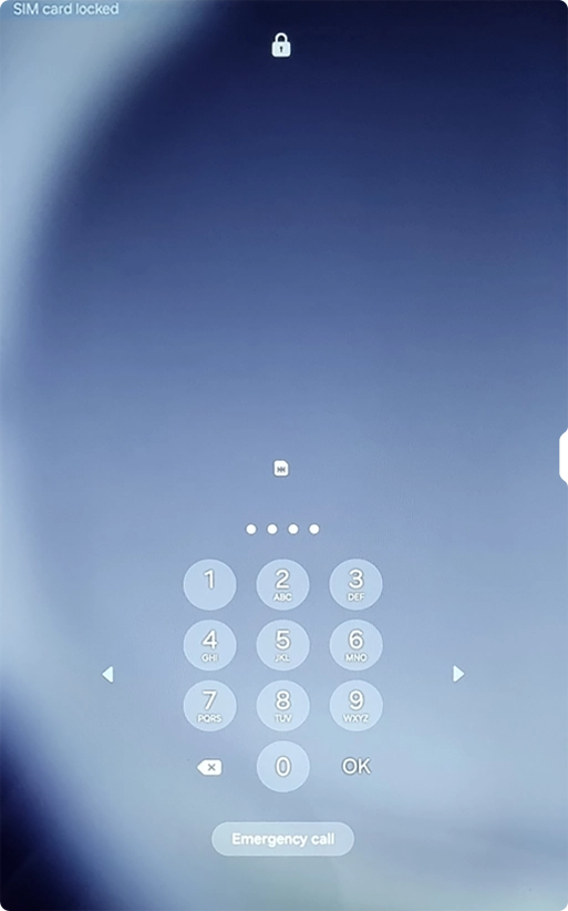 If your SIM is locked, key in your PIN and press OK. The default PIN is 1111.