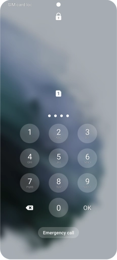 If you're asked to key in your PIN, do so and press OK. The default PIN is 1111.