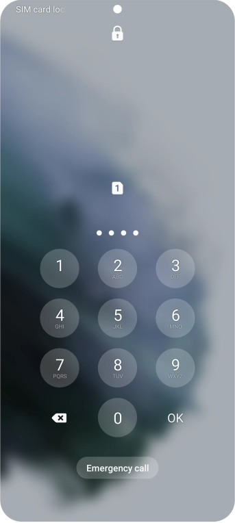 If you're asked to key in your PIN, do so and press OK. The default PIN is 1111.