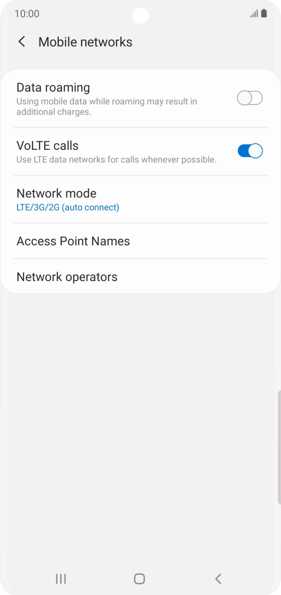 Press Access Point Names.