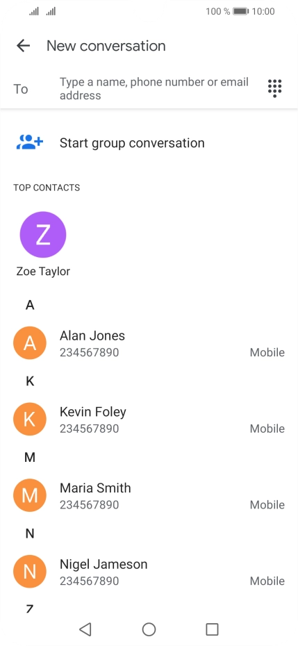 Press the field next to 