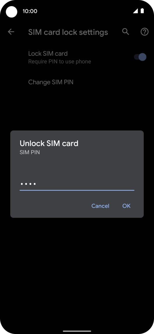Key in your PIN and press OK. The default PIN is 1111.