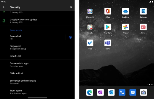 Press Screen lock and key in the current phone lock code.