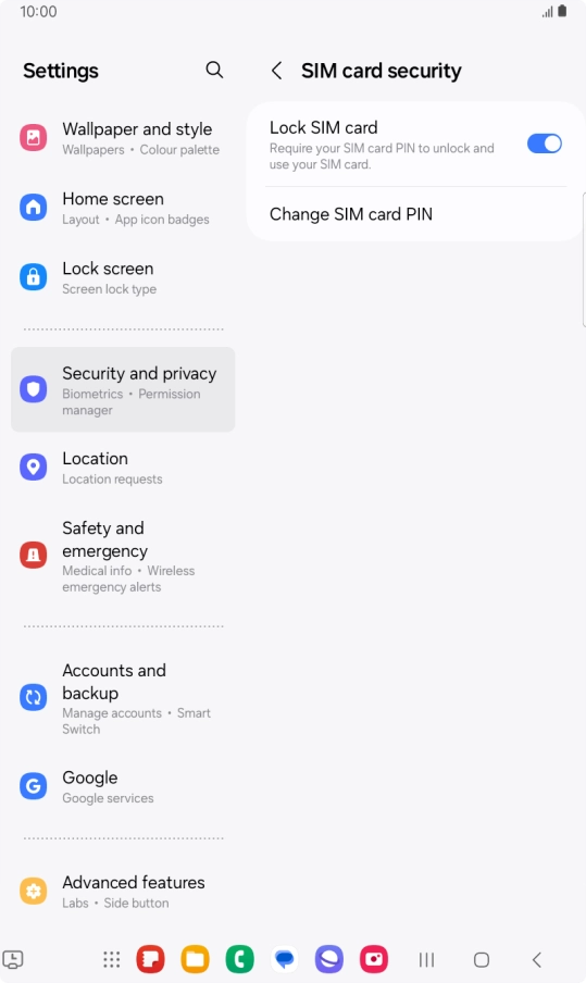 Press the indicator next to 