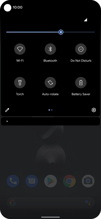 Press the settings icon.