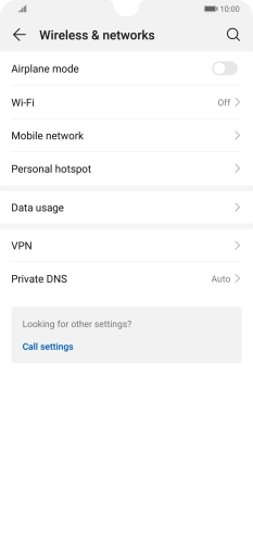 Press Personal hotspot.