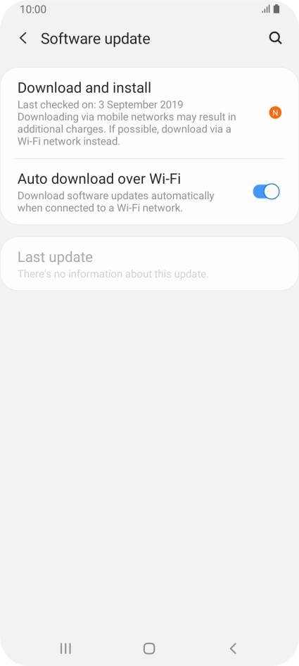 Press Download and install. If a new software version is available, it's displayed. Follow the instructions on the screen to update the phone software.