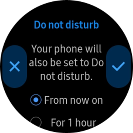 Press the required setting.