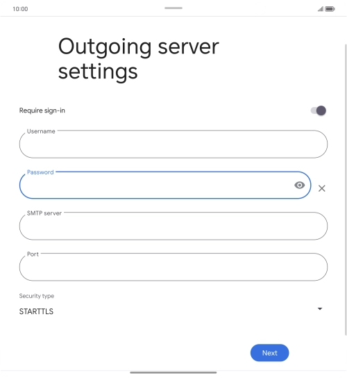Press the field below 