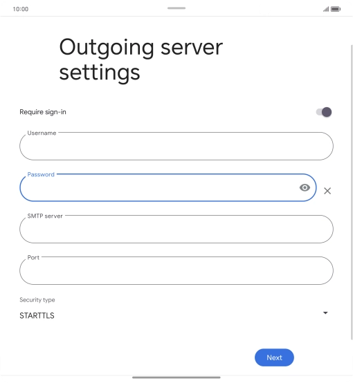 Press the field below 