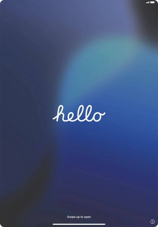 Slide your finger upwards starting from the bottom of the screen.