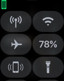 Press the flight mode icon to turn the function on or off.