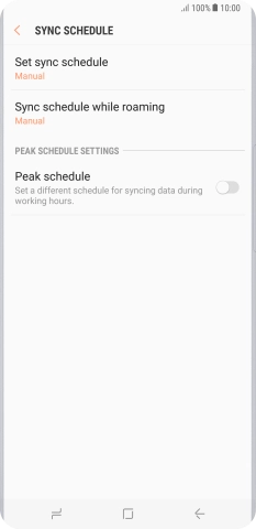 Press Set sync schedule.
