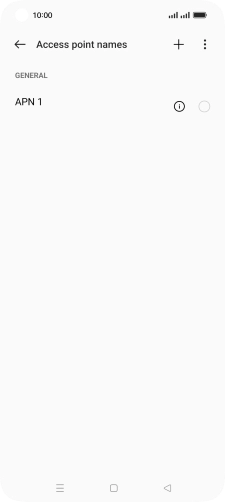 Press the new data connection icon.