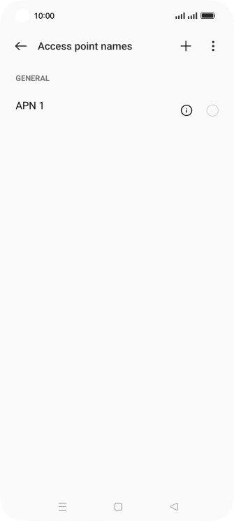 Press the new data connection icon.