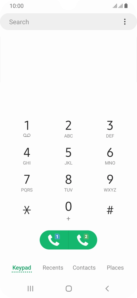 Press the menu icon.