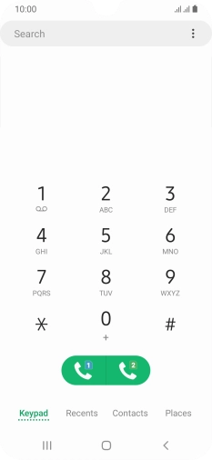 Press the menu icon.