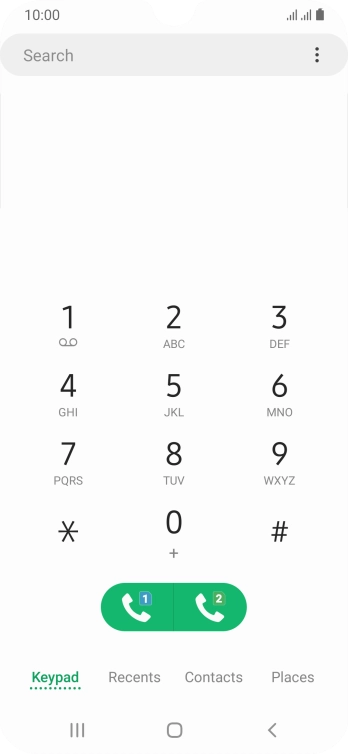Press the menu icon.