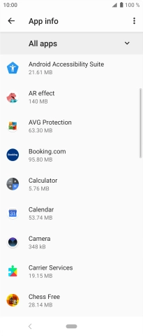 Press the required app.