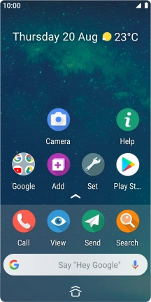 Slide two fingers downwards starting from the top of the screen.