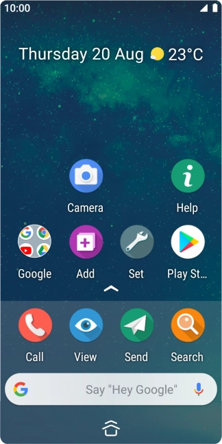 Slide two fingers downwards starting from the top of the screen.