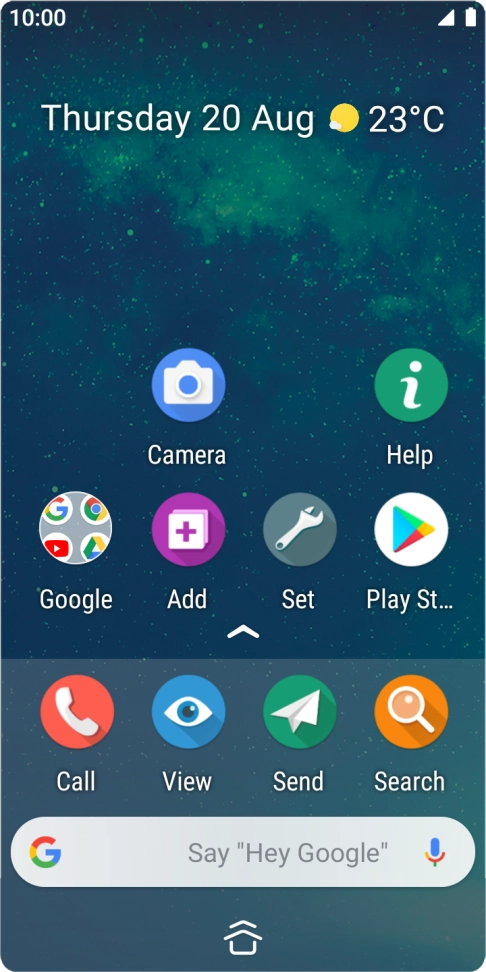 When the phone is turned on, you can always see the battery power level. The larger the coloured section of the battery icon, the more remaining battery power.