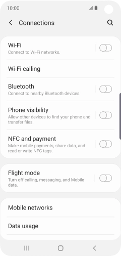 Press Mobile networks.