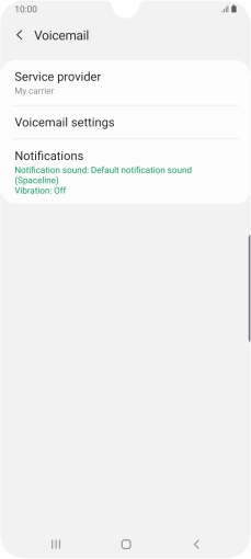 Press Voicemail settings.