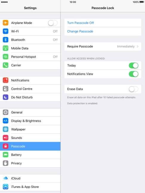 Press the indicator next to 