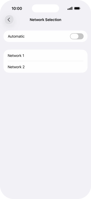 If you turn off the function, press the required network.