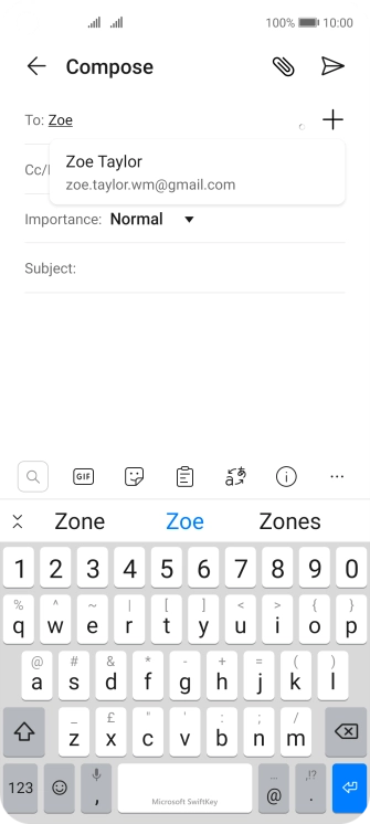 Press the required contact.