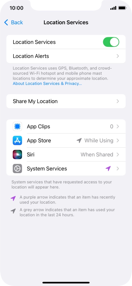 Press the required app.