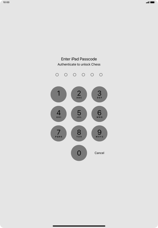 Use the lock code you created. The app is now no longer locked.