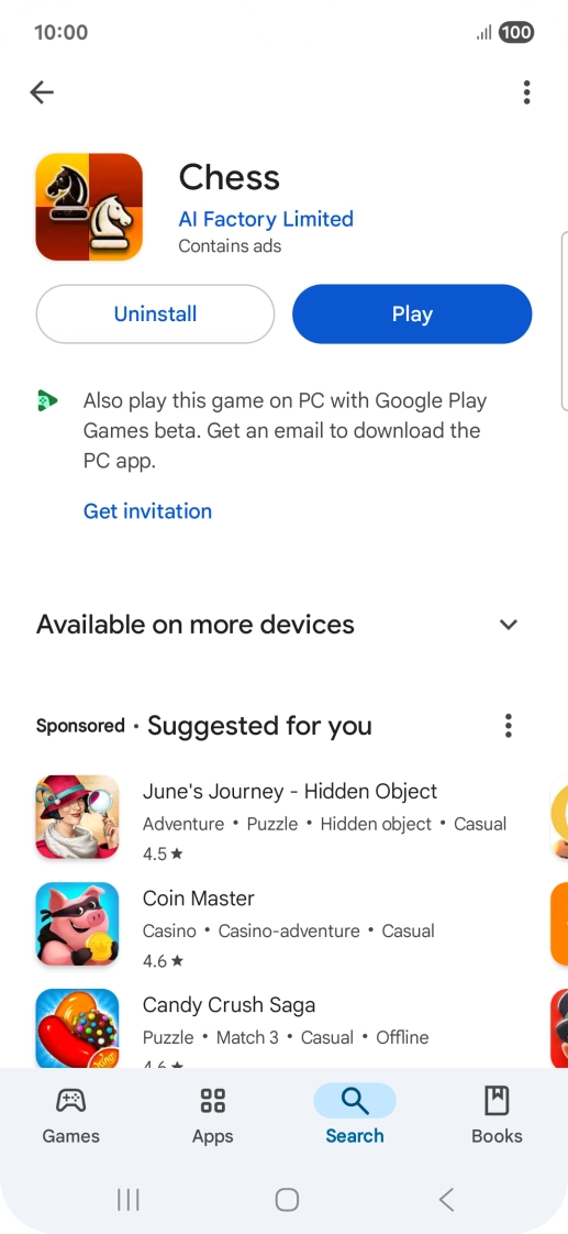 Press the Home key to return to the home screen.